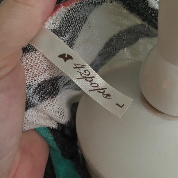 Flowy Cardigan Chevron Print L Rayon NWOT - Picture 4 of 5